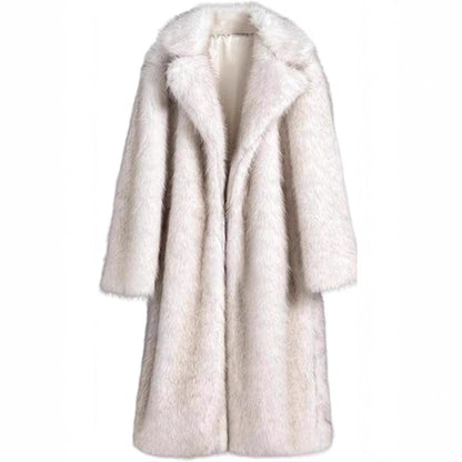 Extended Women's Clothing Imitation Fox Fur Warm Winter Coat