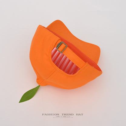 Cute Funny Tangerine Baseball Cap Female Spring And Summer Travel Photo