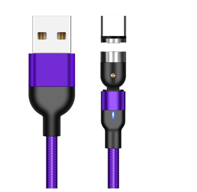 540° Rotating Magnetic USB-C Charging Cable | Fast Charge Magnetic Connector for Micro USB & Type-C