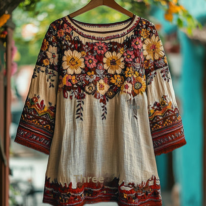 Top French Style Temperament Heavy Industry Digital Shirt