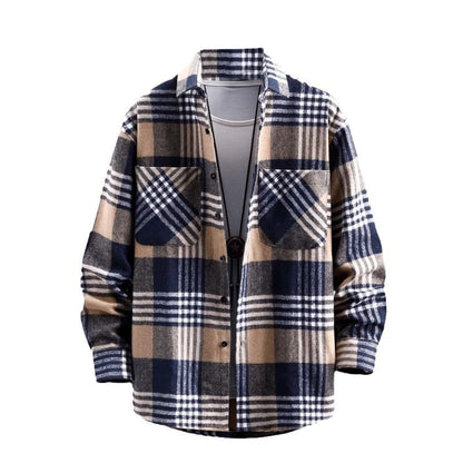 Handsome Lapels Shirt Coat Trendy Men