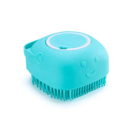 Silicone Pet Bathing & Massage Glove | Shampoo Dispensing Grooming Brush for Dogs & Cats