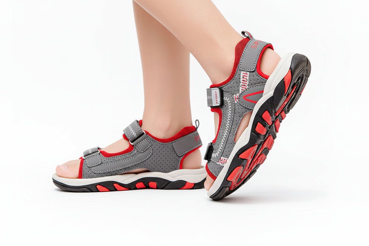 Elementary Kinetic: School-Ready Velcro Sports Sandals