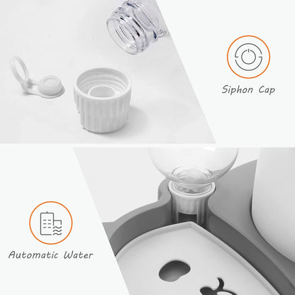 Elevated Dine: Raised Stainless Steel Cat & Dog Feeder Set