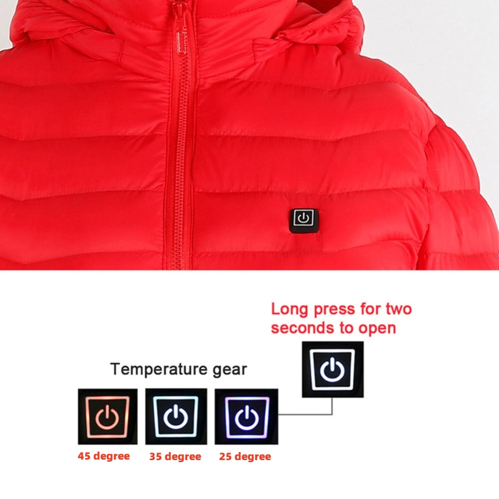 Carbon-Fiber USB Thermal Heated Power Coat