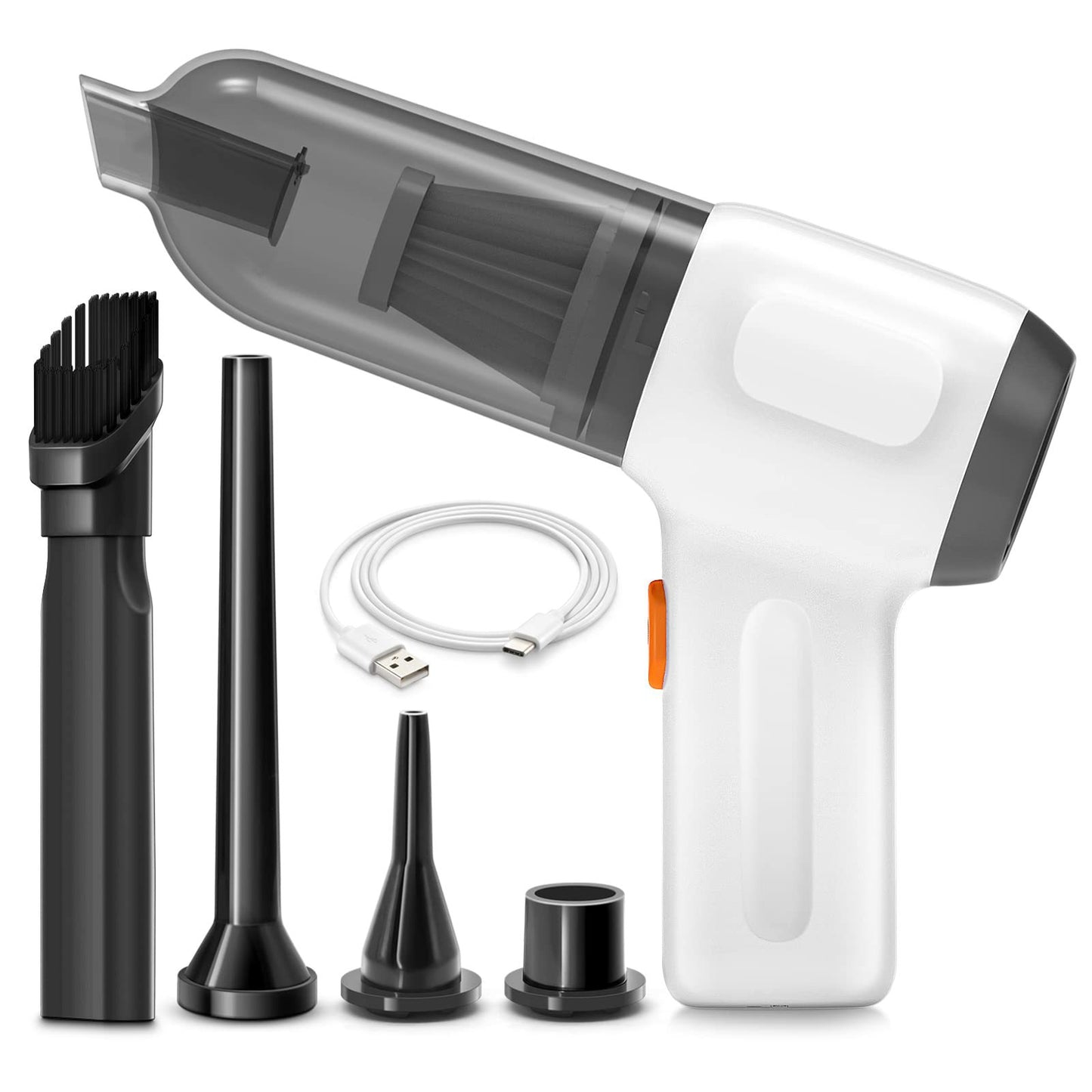 DualAction Vac: Integrated Blow & Suction Wireless Car Vacuum