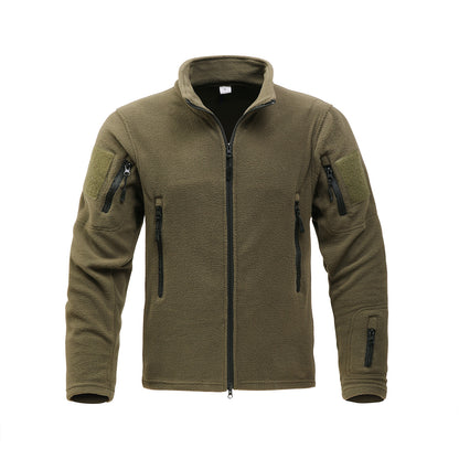 Mens Fleece Jacket Thickened Warm Coat Insulated Reliability