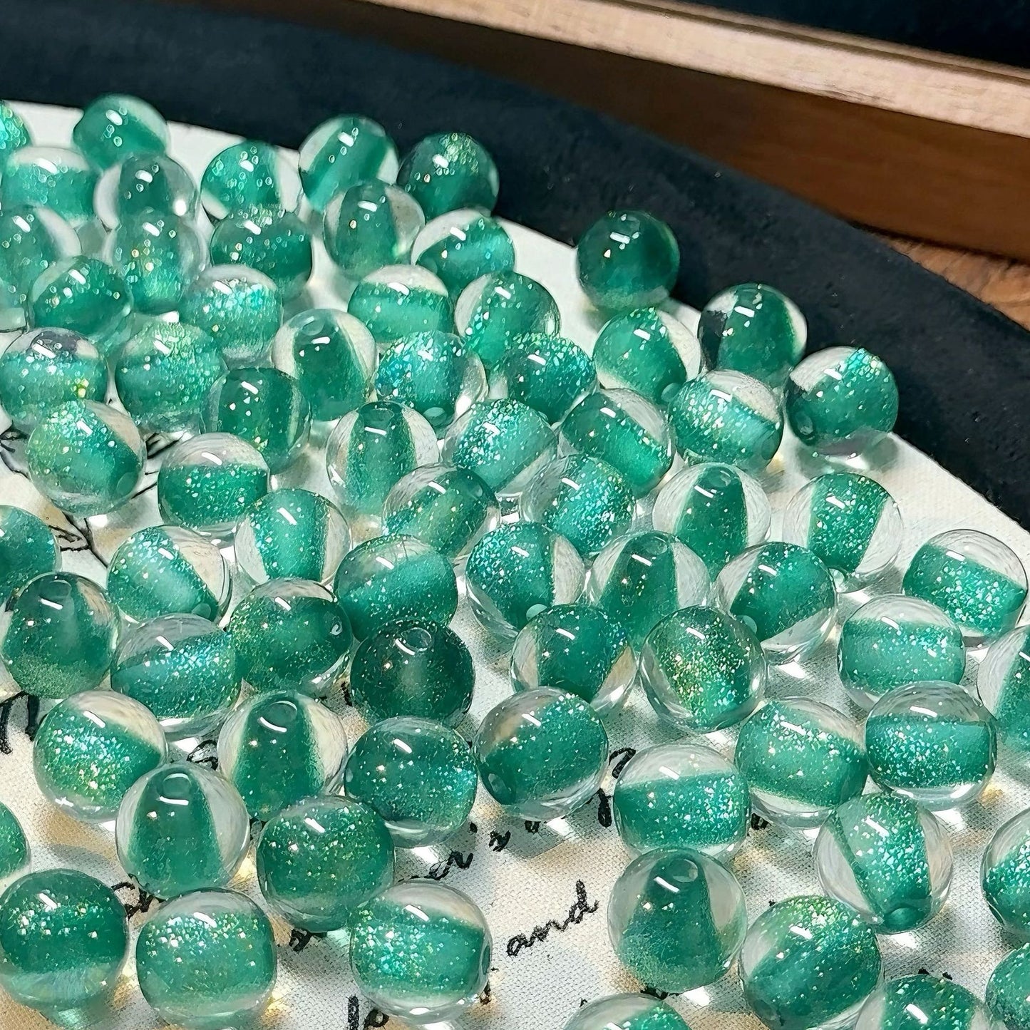 16mm Dream Starry Sky Thin And Glittering Cat's Eye Resin Scattered Beads