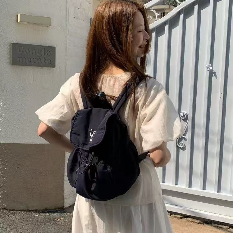 Drawstring Computer Nylon Canvas Bag Large Capacity