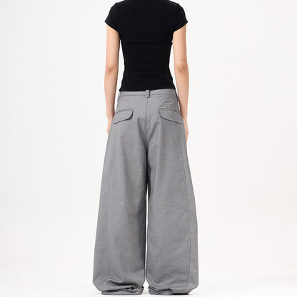 Retro High Grade Pleated Women's Wide-leg Pants