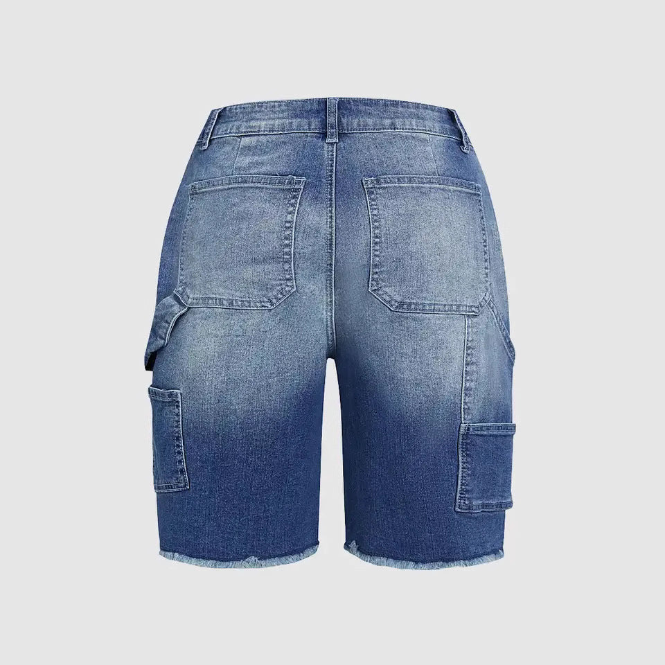 European And American Style Women's Heavy Industry Wash Straight All-matching Slim Jeans