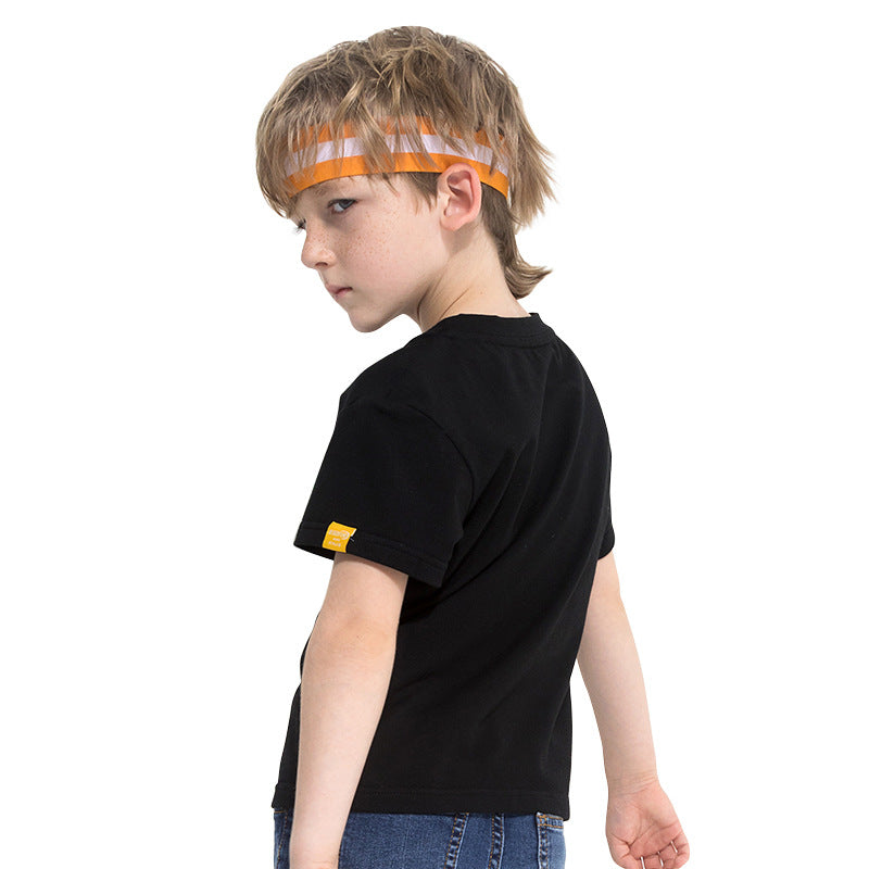 The Lettered Graphic: Children’s Letter-Print Performance T-Shirt
