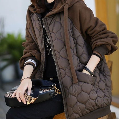Hooded Fleece Cotton-padded Jacket Thick Coat Cotton-padded Jacket Loose Fashion Women's Wear