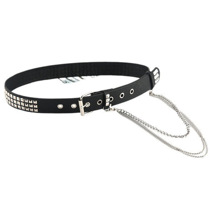 Women's Stylish Adjustable Rivet Lanyard Belt