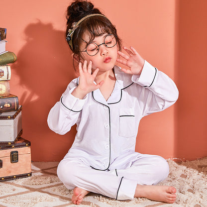 Golden Velvet: Children’s Minimalist Solid Pajama Set