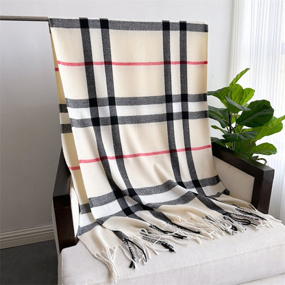 Cashmere-like Plaid Warm Shawl Scarf Unisex All-matching