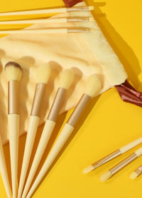 13 Yellow Cloth Bags