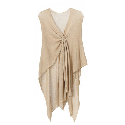 Anti-Pilling Shawl Thin Knitted Cardigan Solid Color Shawl