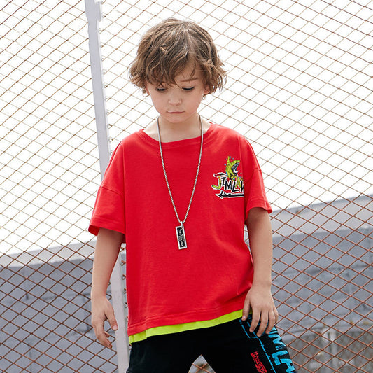 The Jurassic Short: Dinosaur-Themed Short-Sleeve Performance T-Shirt