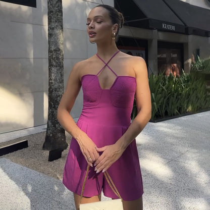 Off-shoulder Sleeveless One-piece Shorts