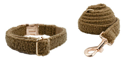 Brown Pet Supplies Hand Holding Rope Pet Necklet Set