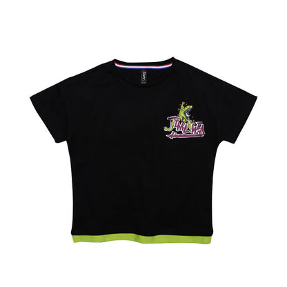 The Jurassic Short: Dinosaur-Themed Short-Sleeve Performance T-Shirt