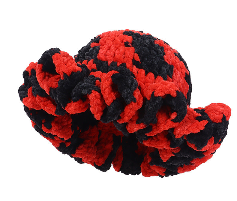 Knitted Pleated Ruffled Fashion Woolen Hat
