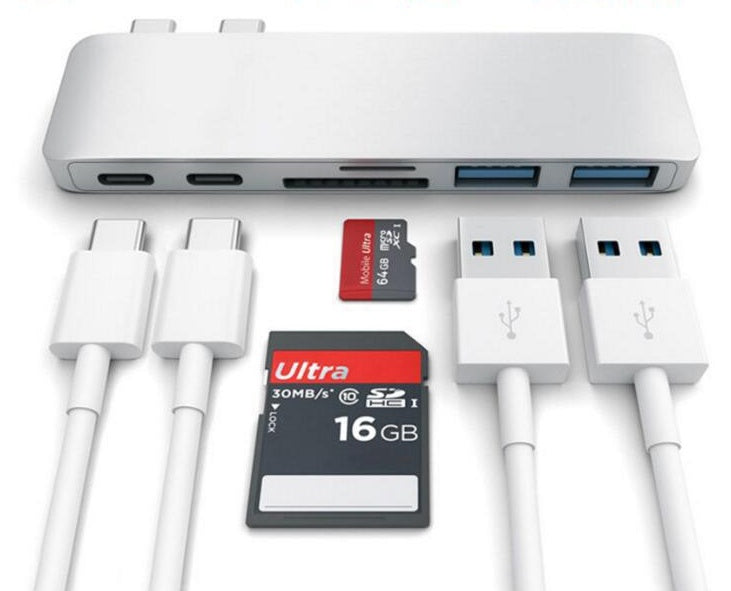 HubLink Pro: USB-C Hub with TF SD Card Reader, PD Power & USB 3.0 Adapter
