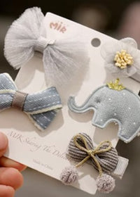 Grey yarn elephant butterfly