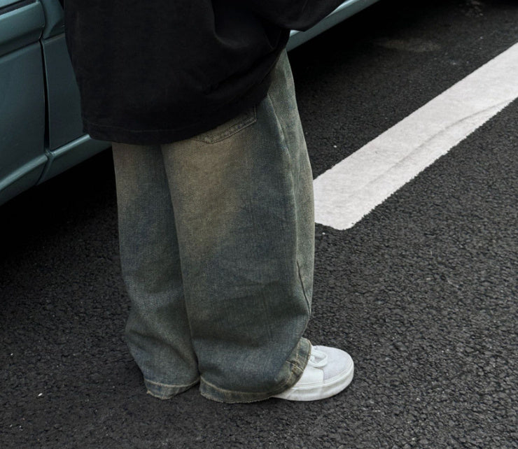 Autumn Korean Style Childrens Retro Washed Boys Jeans Baby Loose Trousers Fashion Heritage Cool