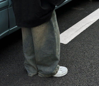 Autumn Korean Style Childrens Retro Washed Boys Jeans Baby Loose Trousers Fashion Heritage Cool