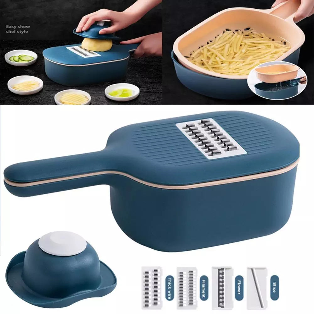 6-in-1 Vegetable Slicer & Grater | Fruit, Potato, Carrot & Cheese Peeler