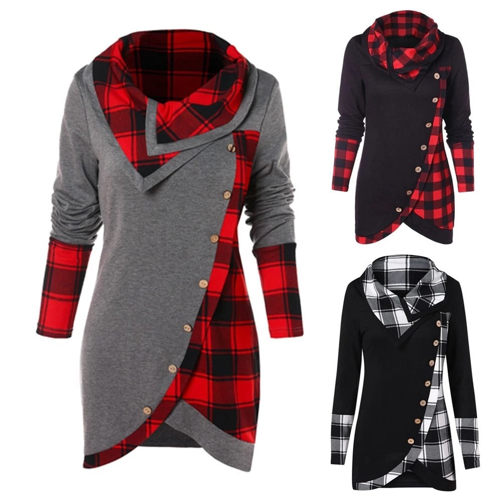 The High-Neck Luxe: European & American High-Neck Top