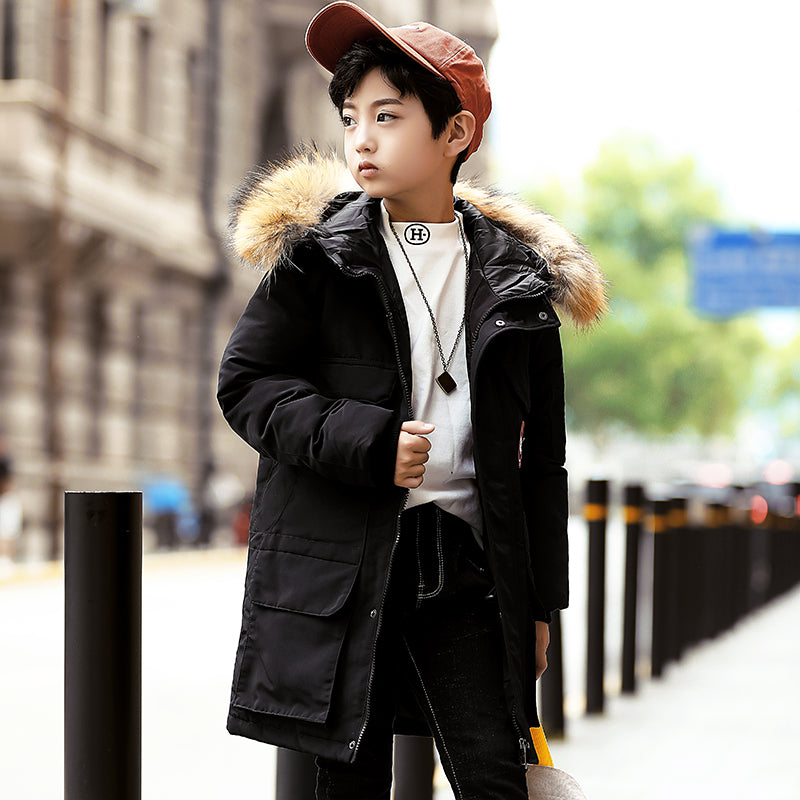 The Long-Arctic: Boys’ Long-Thickened Down Performance Jacket