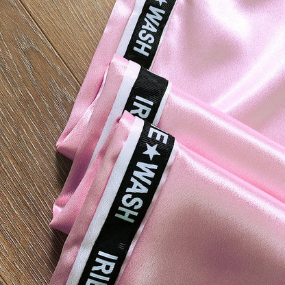 Webbing wide-leg pants