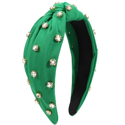 Knotted Irish St Patrick's Day Rhinestone-encrusted Headband