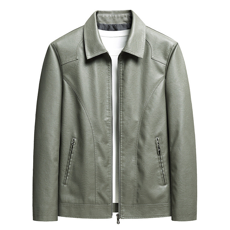 Mens Thin Leather Jacket Lightweight Seasonal Versatility