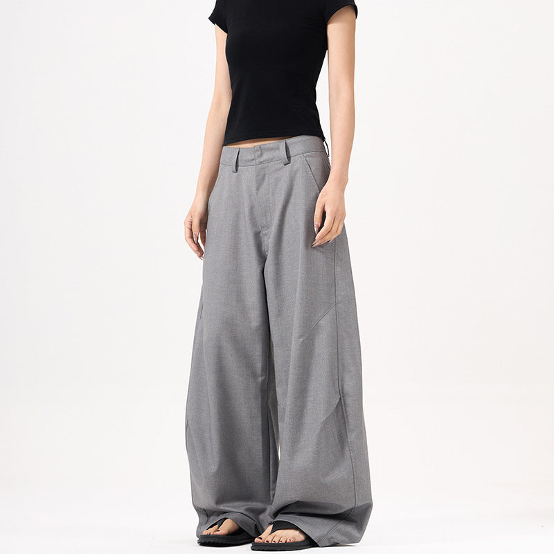 Retro High Grade Pleated Women's Wide-leg Pants