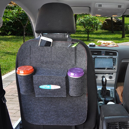 Multi-Pocket Auto Seat Back Organizer | Car Storage Bag for Headrest & Console