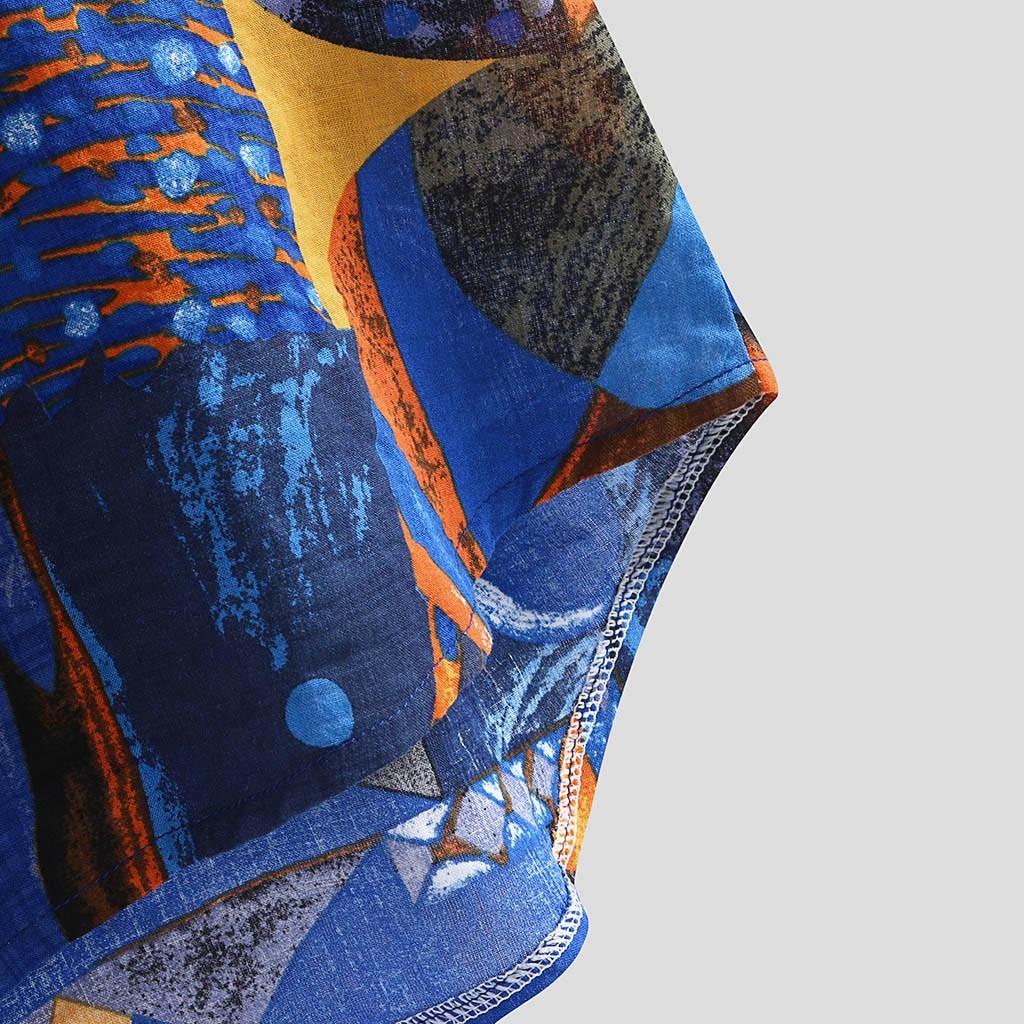 Shirt men's floral cardigan short sleeves