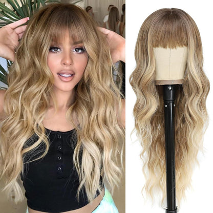 Fashion Air Bangs Long Curly Wig