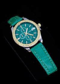 Green Face Green Belt Watch