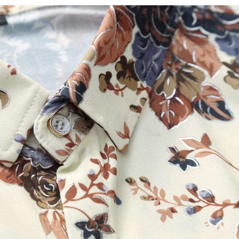 New Mens Floral Shirt Lush Botanical Sophistication