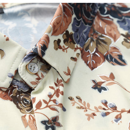 New Mens Floral Shirt Lush Botanical Sophistication