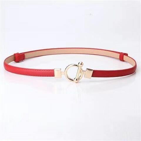 Punch-free Matte Buckle Adjustment Belt Women