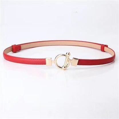 Punch-free Matte Buckle Adjustment Belt Women