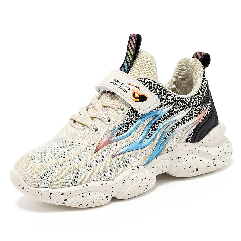 The Vintage Kinetic: Fashion Mesh Retro-Style Sneakers