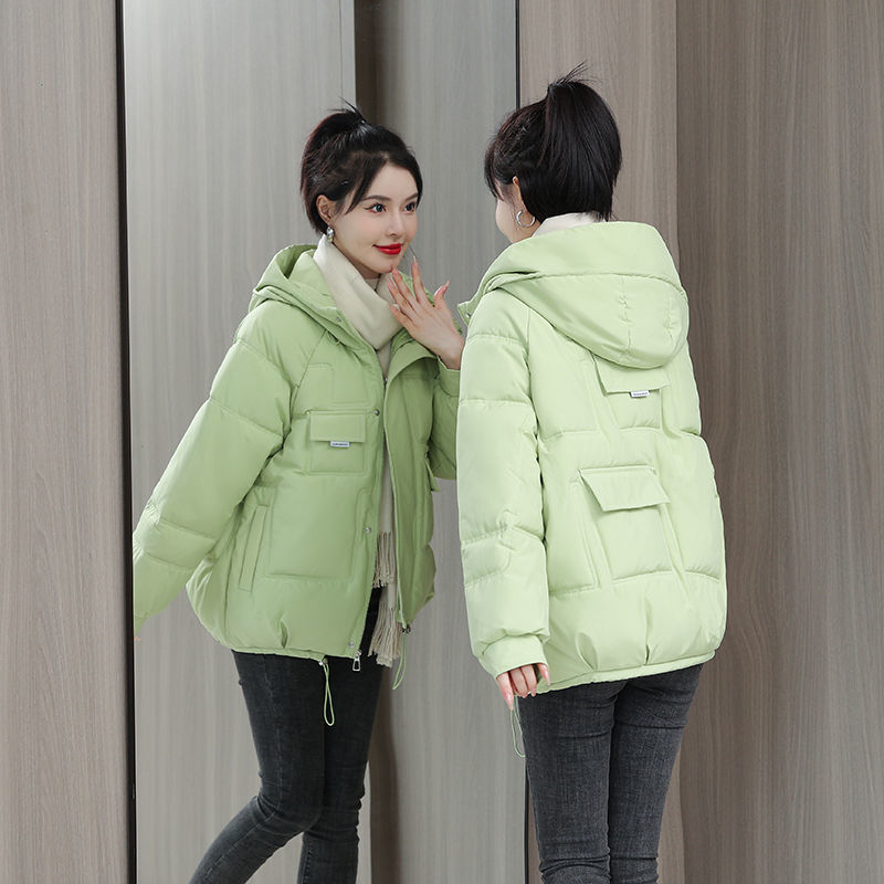 Candy Color Cotton Clothing Women's Short Baggy Coat