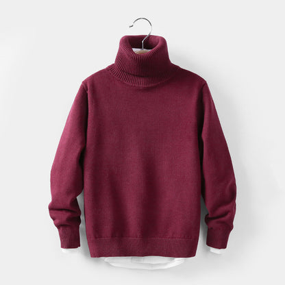Nordic High-Collar Architectural Knitwear