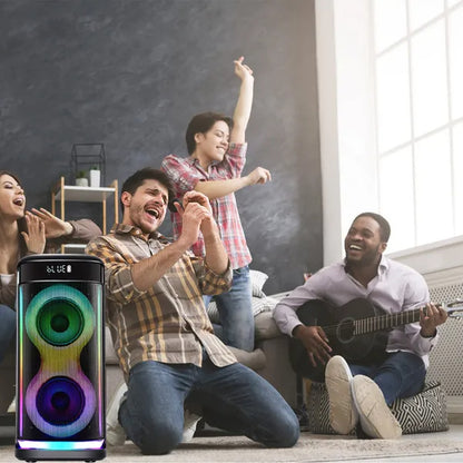 The Sonic Beacon: Portable Party Speaker with Mic & Remote